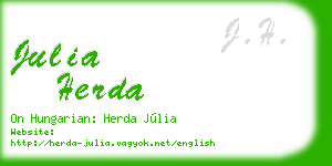 julia herda business card
